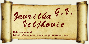 Gavrilka Veljković vizit kartica